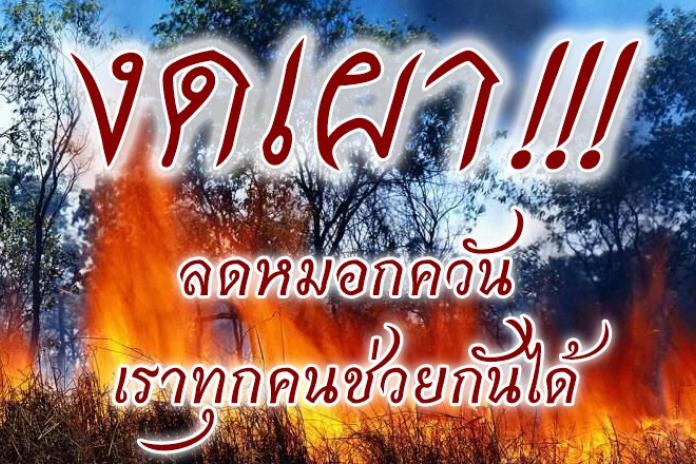 ประชาสัมพันธ์ เกี่ยวกับเผาขยะหรือวัสดุอื่นใดที่ก่อให้เกิดหมอกควัน