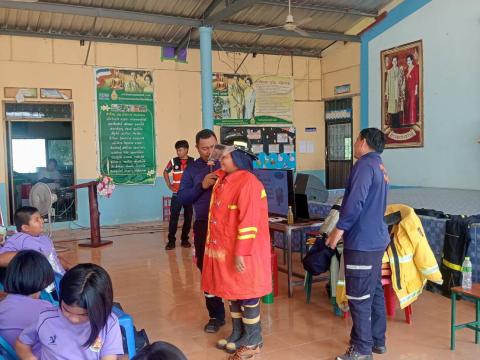 ซักซ้อมแผนปฏิบัติการป้องกันและบรรเทาสาธารณภัย
